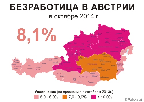 Безработица в Австрии в октябре 2014 года